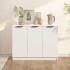 Aparador de madera contrachapada blanco 90,5x30x70