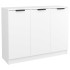 Aparador de madera contrachapada blanco 90,5x30x70