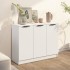 Aparador de madera contrachapada blanco 90,5x30x70