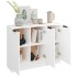 Aparador de madera contrachapada blanco 90,5x30x70