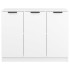 Aparador de madera contrachapada blanco 90,5x30x70