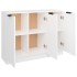 Aparador de madera contrachapada blanco 90,5x30x70
