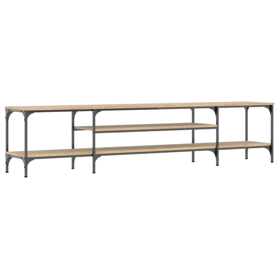 Mueble TV madera ingeniería y hierro roble sonoma 201x35x45