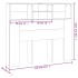 Mueble cabecero marrón roble 120x19x103,5