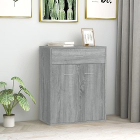 Aparador de madera contrachapada gris Sonoma 60x30x75