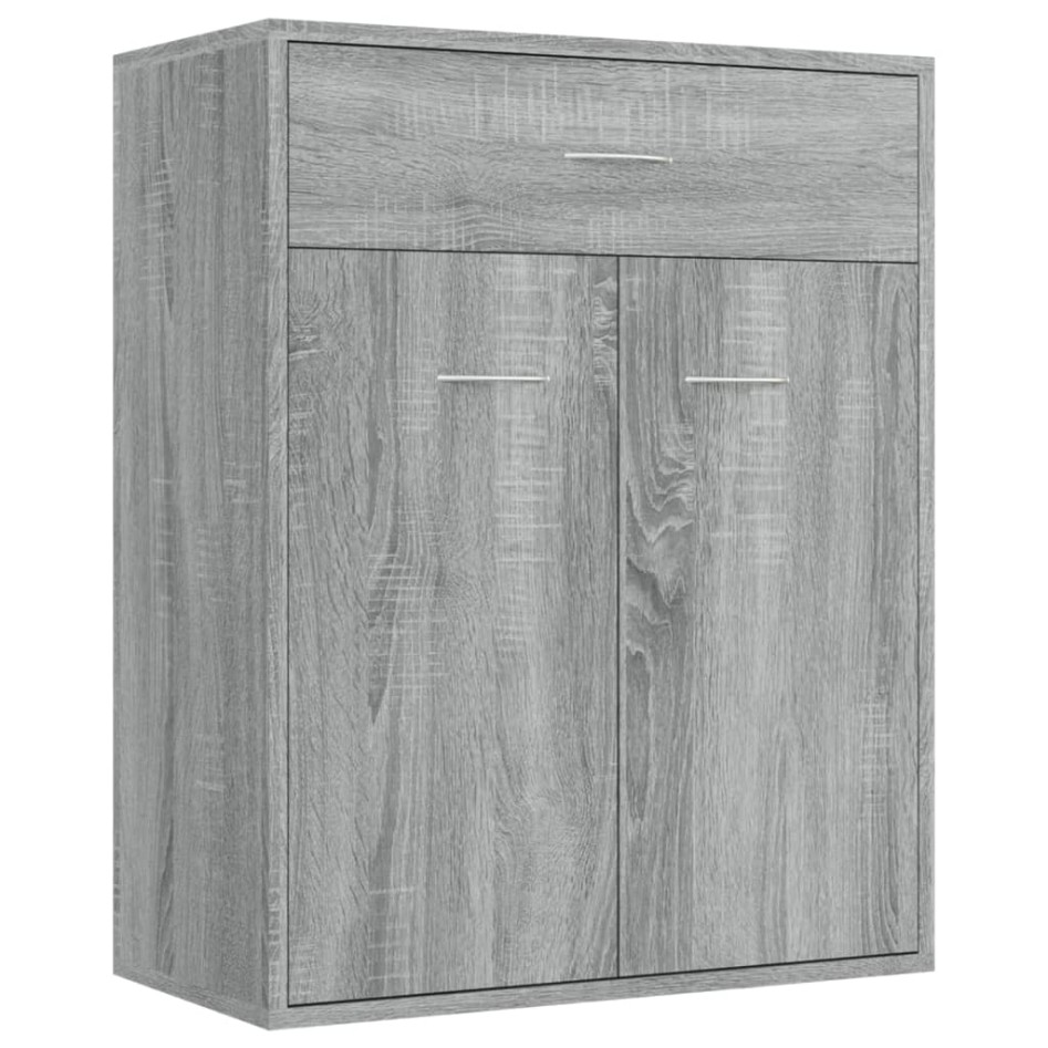 Aparador de madera contrachapada gris Sonoma 60x30x75