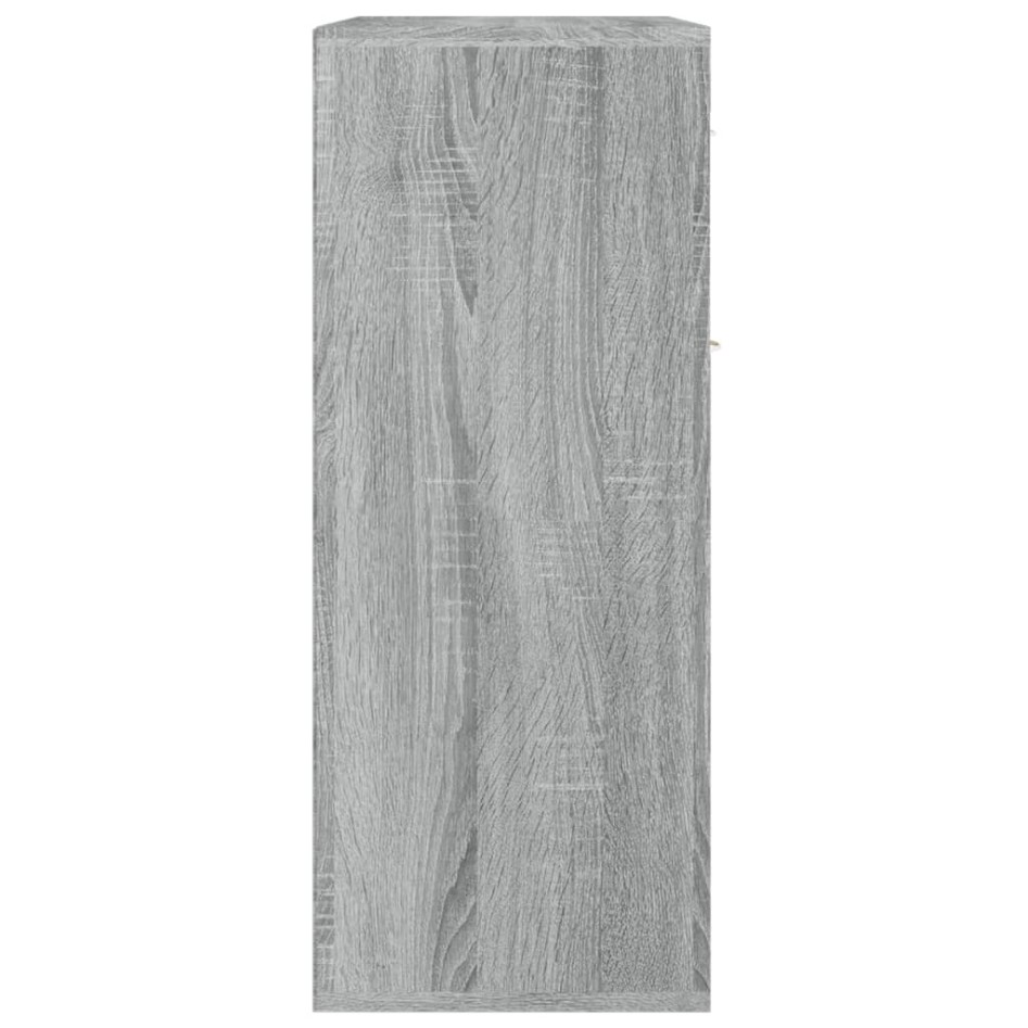Aparador de madera contrachapada gris Sonoma 60x30x75