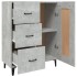 Aparador de madera contrachapada gris hormigón 69,5x34x90