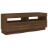 Mueble de TV con luces LED marrón roble 100x35x40
