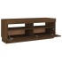 Mueble de TV con luces LED marrón roble 100x35x40
