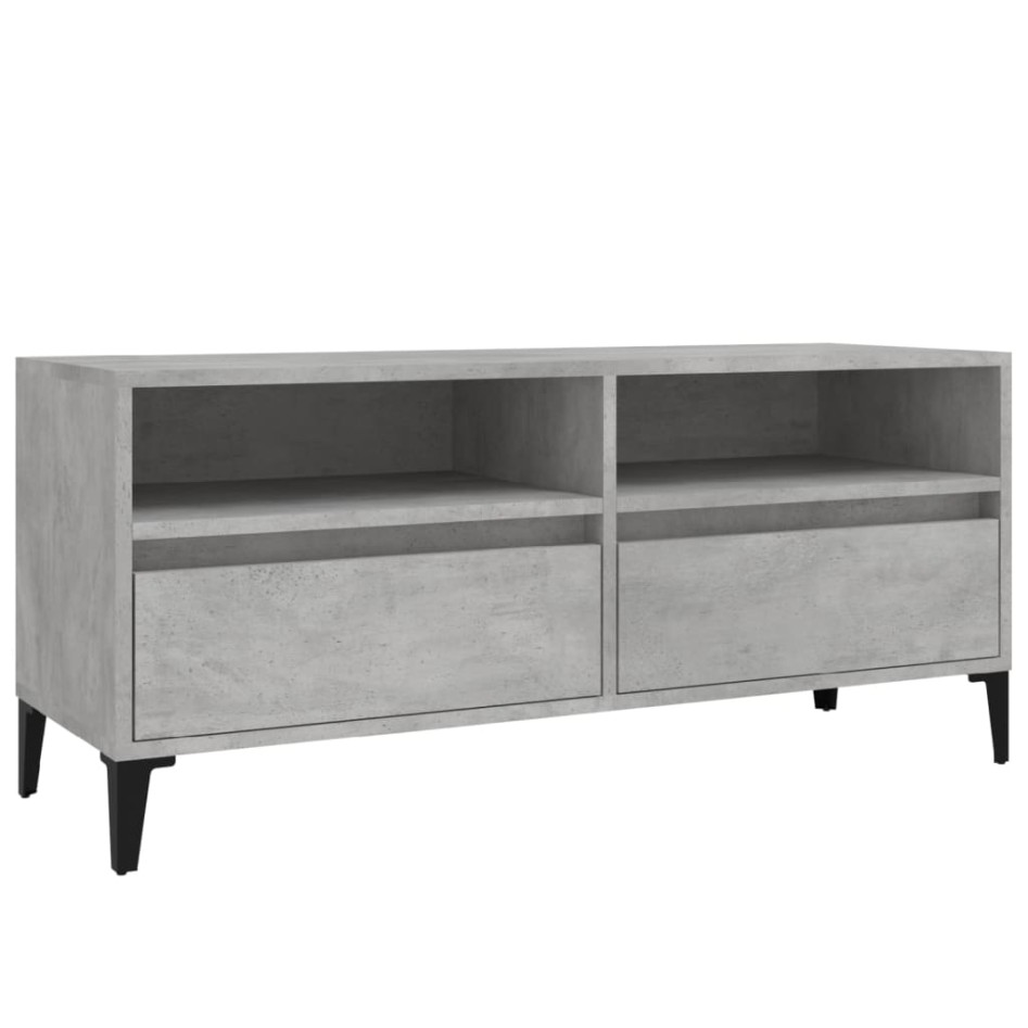Mueble de TV madera contrachapada gris hormigón