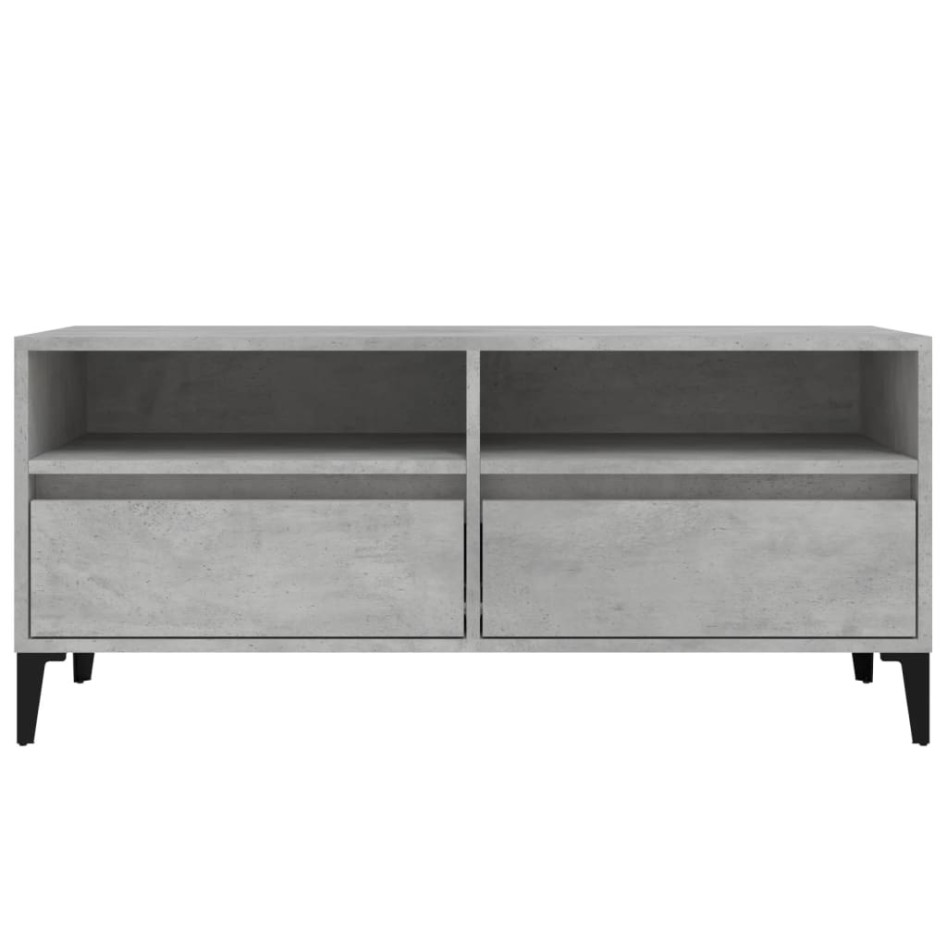 Mueble de TV madera contrachapada gris hormigón
