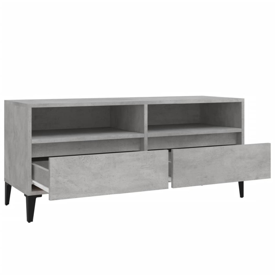 Mueble de TV madera contrachapada gris hormigón
