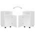 Armario auxiliar ruedas blanco madera contrachapada 33x38x60