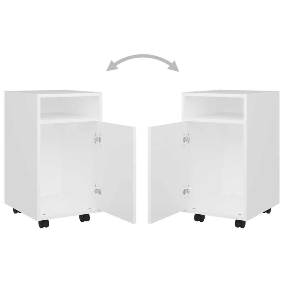 Armario auxiliar ruedas blanco madera contrachapada 33x38x60