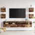 Muebles para TV de pared 4 uds roble ahumado 30,5x30x30