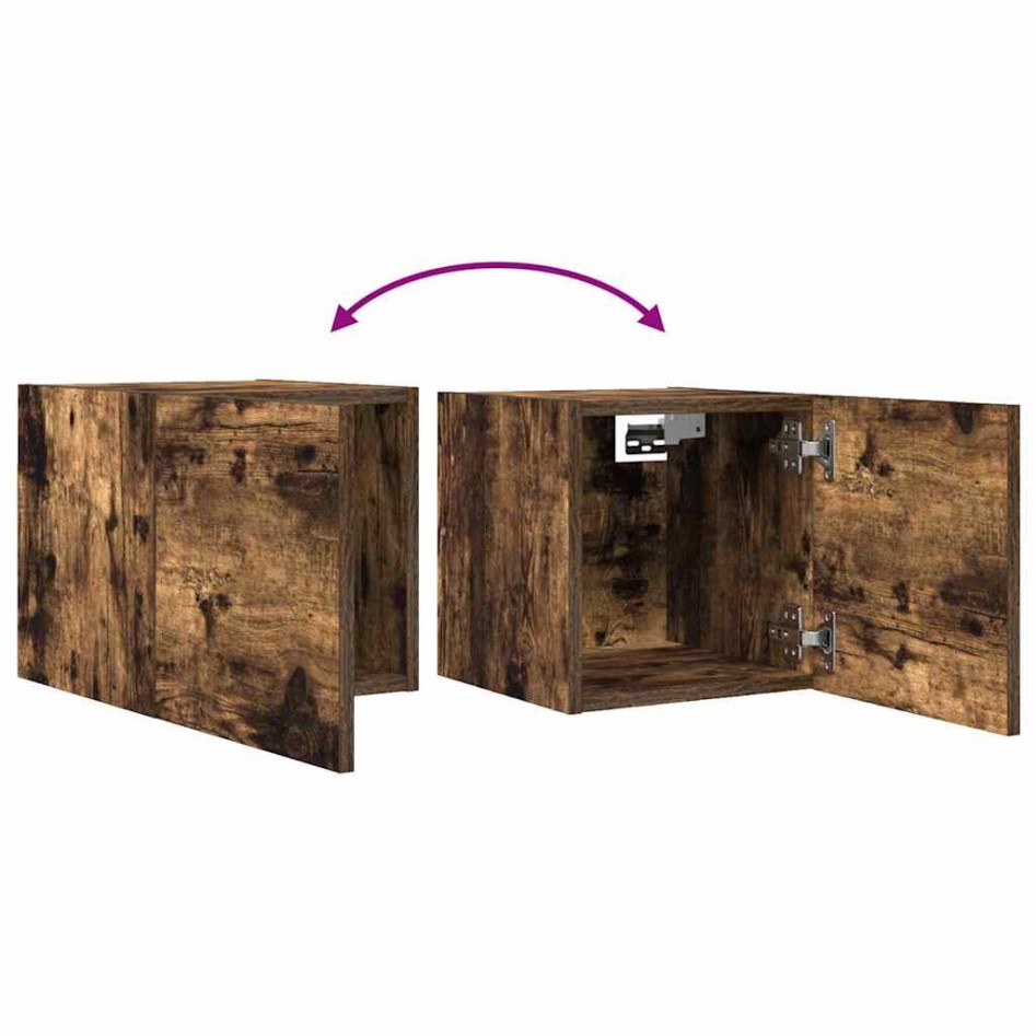 Muebles para TV de pared 4 uds roble ahumado 30,5x30x30