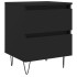 Mesita de noche madera contrachapada negro 40x35x50