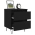 Mesita de noche madera contrachapada negro 40x35x50