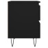 Mesita de noche madera contrachapada negro 40x35x50