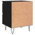 Mesita de noche madera contrachapada negro 40x35x50