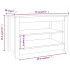 Banco zapatero de madera de pino maciza 70x38x45,5