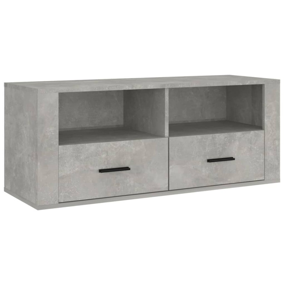Mueble para TV contrachapada gris hormigón 100x35x40