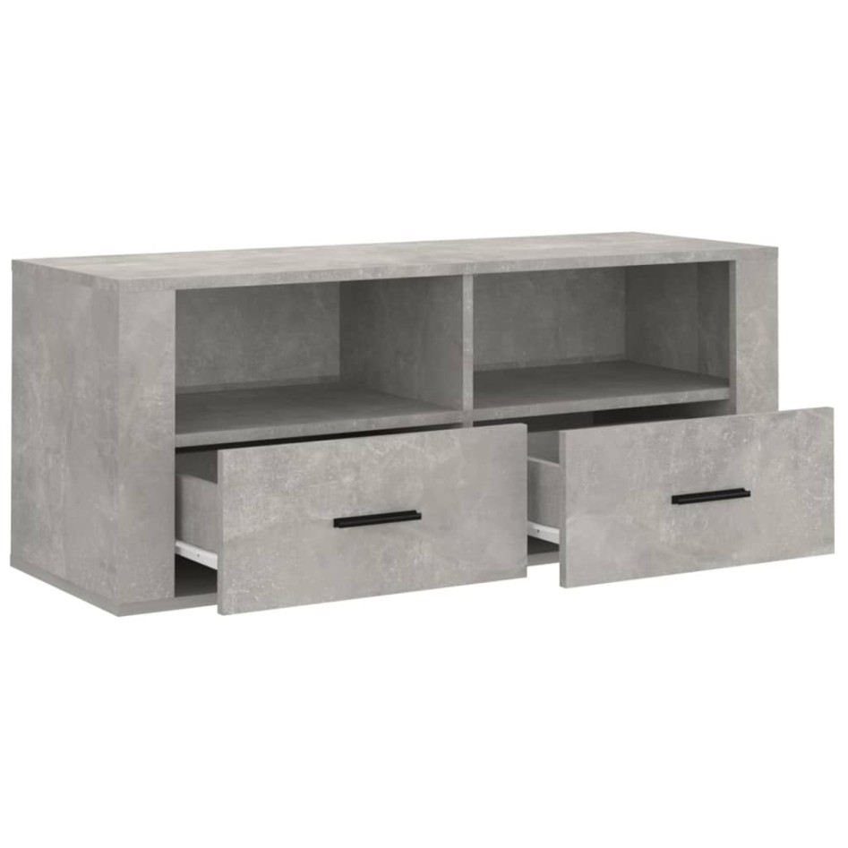 Mueble para TV contrachapada gris hormigón 100x35x40
