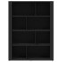 Aparador de madera contrachapada negro 80x30x106