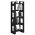 Estantería/divisor de espacios madera maciza negro 60x35x160