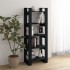 Estantería/divisor de espacios madera maciza negro 60x35x160