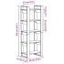 Estantería/divisor de espacios madera maciza negro 60x35x160