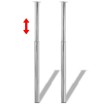 Patas de mesa telescópicas  2 unidades cromo 710 mm-1100 mm