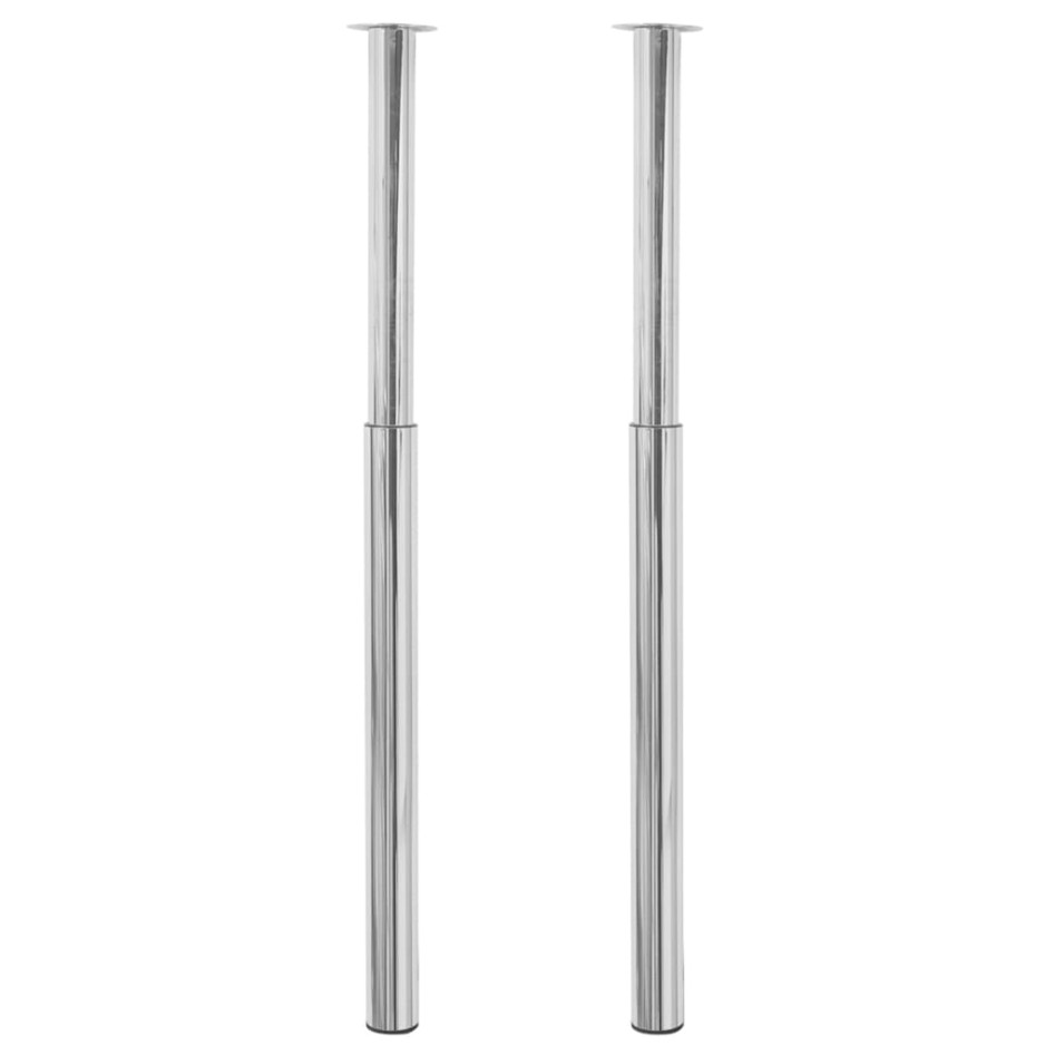 Patas de mesa telescópicas  2 unidades cromo 710 mm-1100