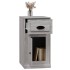 Armario auxiliar y cajón madera contrachapada gris 40x50x75