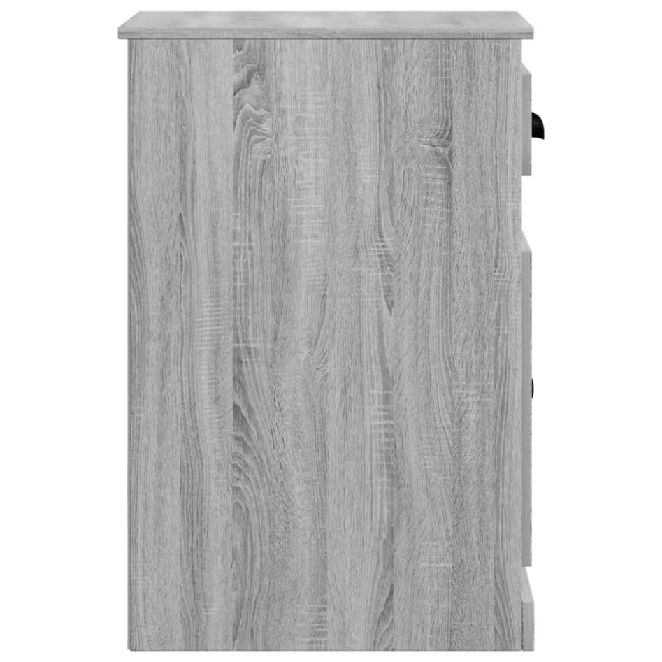 Armario auxiliar y cajón madera contrachapada gris 40x50x75