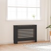 Cubierta para radiador MDF negro 112x19x81,5 cm
