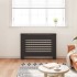 Cubierta para radiador MDF negro 112x19x81,5