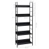 Estantería de 5 niveles madera ingeniería negro