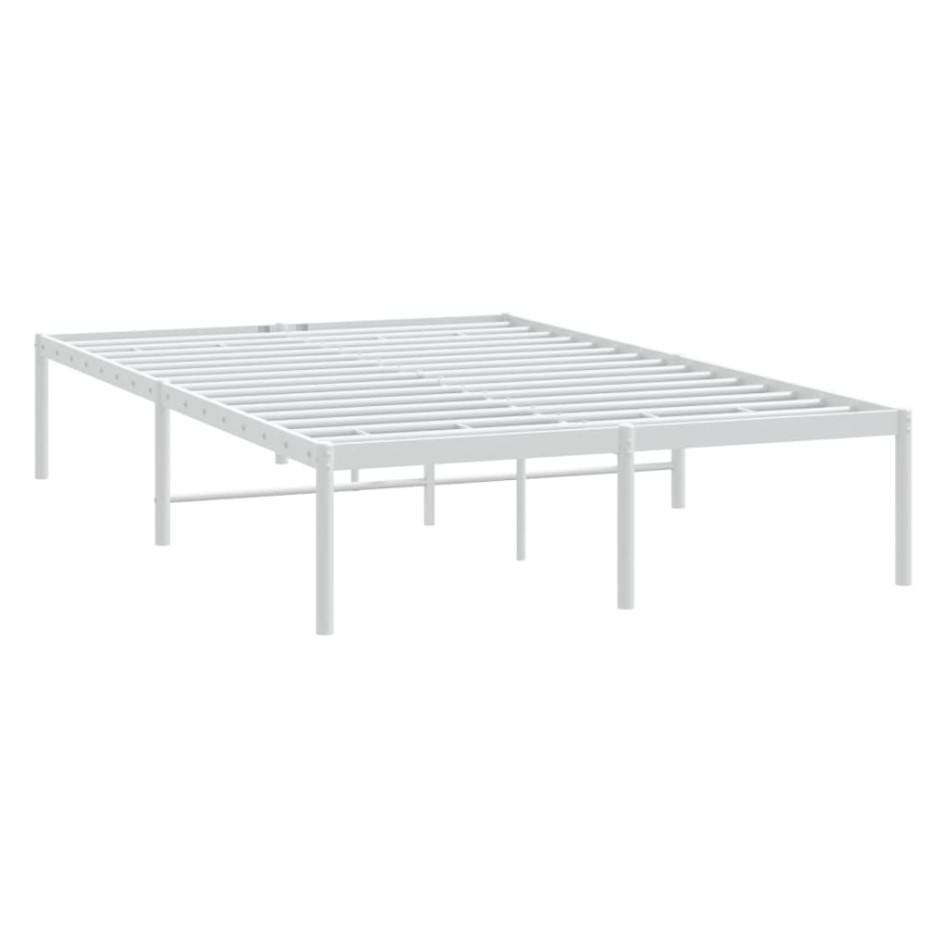 Estructura de cama de metal blanca 120x190
