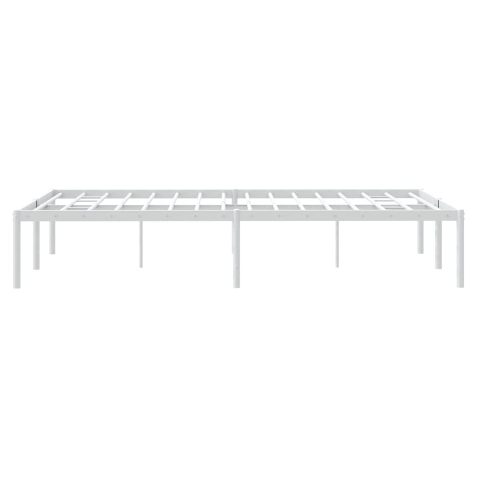 Estructura de cama de metal blanca 120x190
