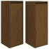Armario de pared 2 uds madera de pino marrón miel 30x30x80