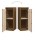 Armario de pared 2 uds madera de pino marrón miel 30x30x80