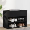 Banco zapatero de madera de ingeniería negro 60x30x45 cm