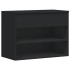 Banco zapatero de madera de ingeniería negro 60x30x45