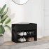 Banco zapatero de madera de ingeniería negro 60x30x45
