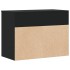 Banco zapatero de madera de ingeniería negro 60x30x45