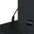 Banco zapatero de madera de ingeniería negro 60x30x45