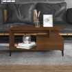 Mesa de centro madera contrachapada roble marrón 90x49x45 cm