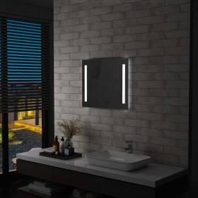 Espejo de pared de baño con LED 60x50